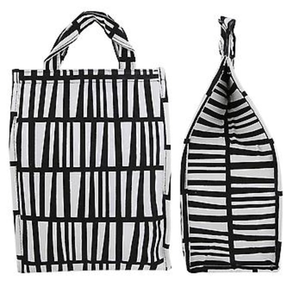 Vandtæt Bomuld Linned Lynlås Madpakke Taske Tote Taske Børne Madpakker (Zebra Mønster)