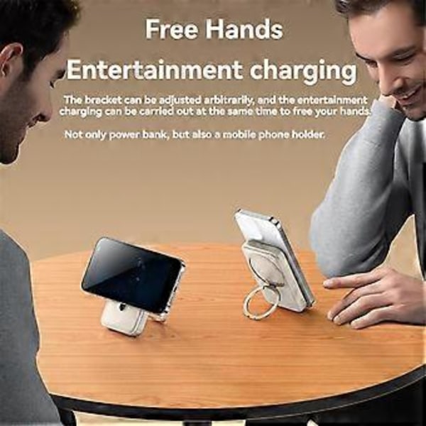 Magnetisk Powerbank 10000mAh 15W Bærbar til Trådløs Oplader med Holder til for Watch Series