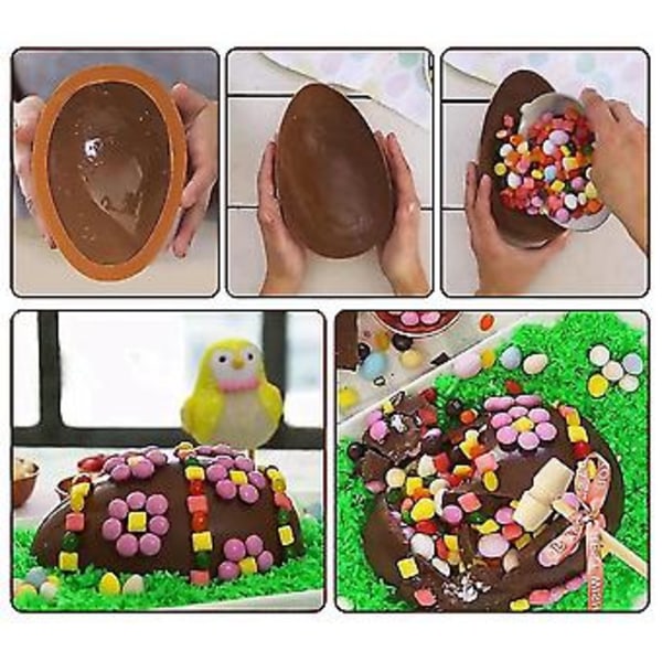 2 Pakke Æg Chokoladeforme, Æg Form Silic, Æg Sd Chokoladeforme Non-stick E