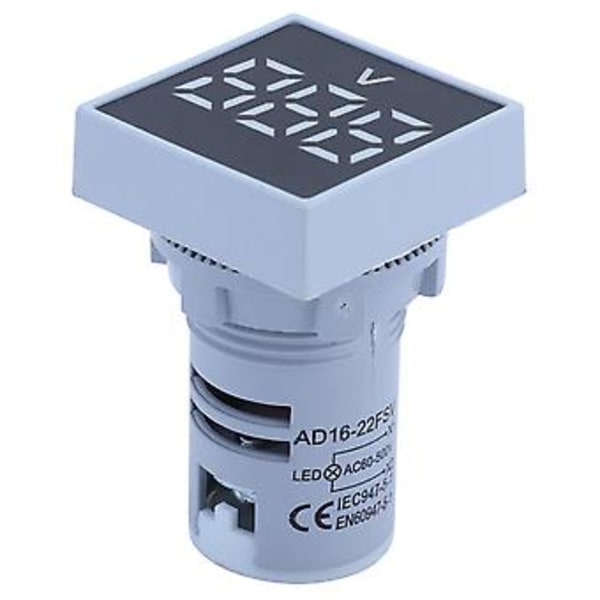 AD16‑22FSV Frostat Panel Digital Spänningssignalindikator Spänningsmätare Indikator 60~500V AC Vit