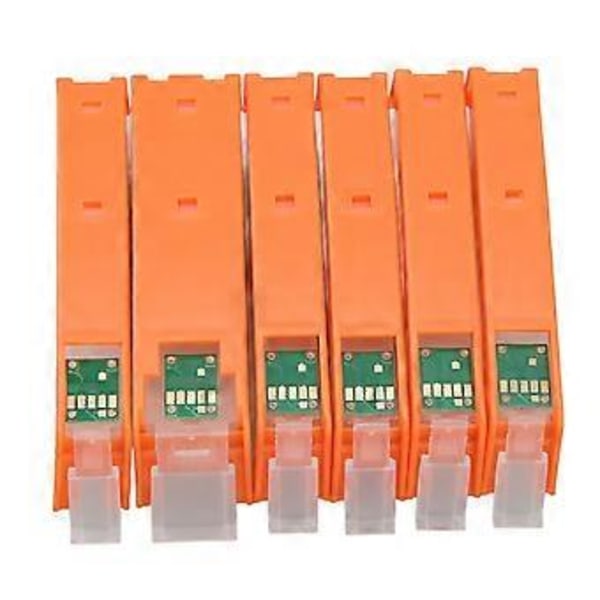 6 stk. 6 Farve Printer Blækpatron Permanent Chip Flydende Robust Genopfyldelig Blækpatron Stor Lille BK C M Y GY 770 771