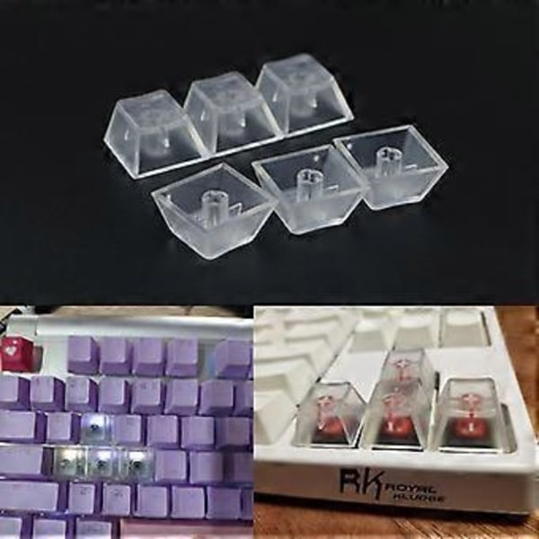 Gaming Tangentbord 10st Cherry Profil R4 Transparent Lager ABS Matt Bakgrundsbelysta Tangenter för Mekaniskt Tangentbord DIY