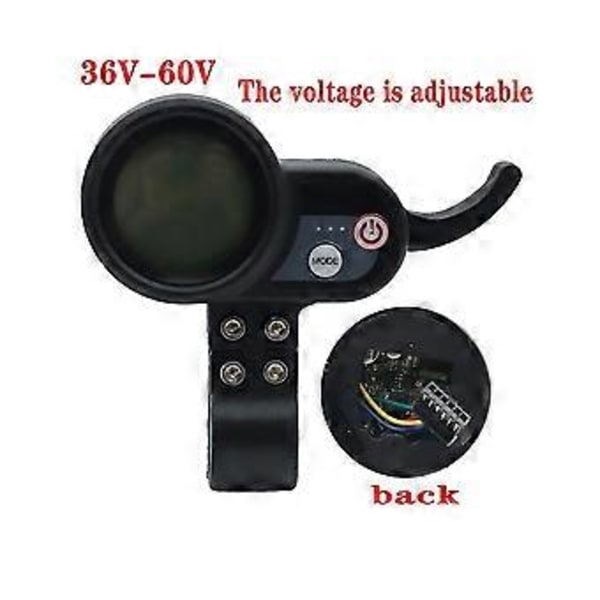 36-60v Dashboard Meter Justerbar Spenning For Jp Elektrisk Sparkesykkel Tilbehør (flatt hode)