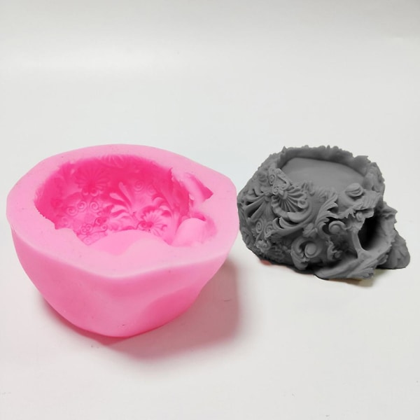 3D kallo kynttilänjalka mold kynttilänpidike silikoni mould tee itse askartelu