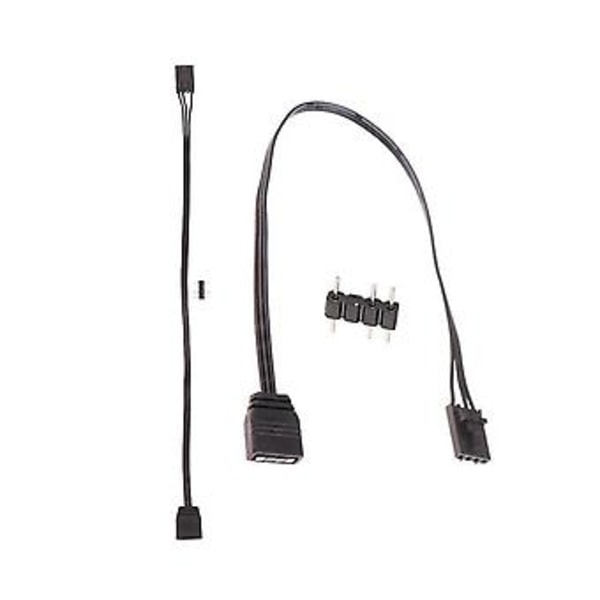 2 kpl 4-nastainen RGB - Standardi Argb 3-nastainen 5 V -sovitinliitin RGB-kaapeli 25 cm
