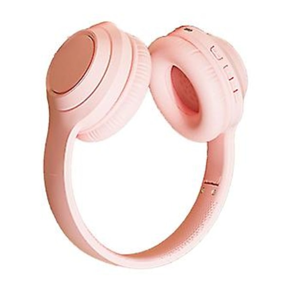 Bluetooth Trådlöst Gaming Headset Multifunktion HiFi Stereo Brusreducerande Stark Bas Bluetooth Hörlurar Persikorosa