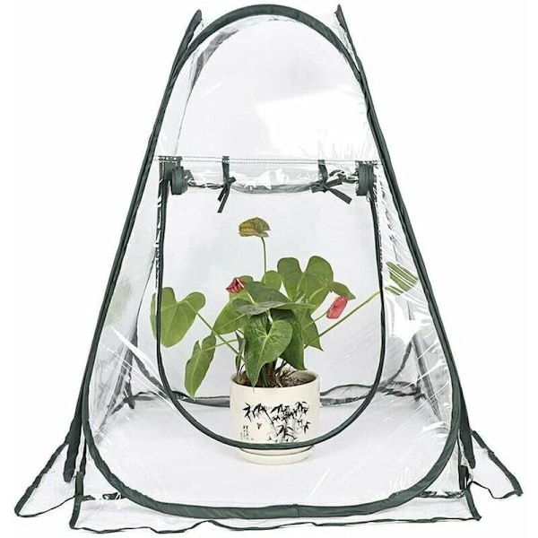 Mini Pop up Grow House Greenhouse, Indoor Outdoor PVC Greenhouse Cover, Small Portable Garden Flower Shed - 70 x 70 x 80 cm