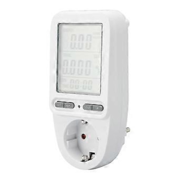 Wattimittari Virrankulutusmittari Pistoke LCD Sähkönkulutusmonitori Sähkötehonkulutus Wattimittari Testeri 230v
