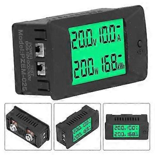 Energimåler LCD Digital Display Spænding Strøm Indikator Voltmeter DC 5-12V Pzem025