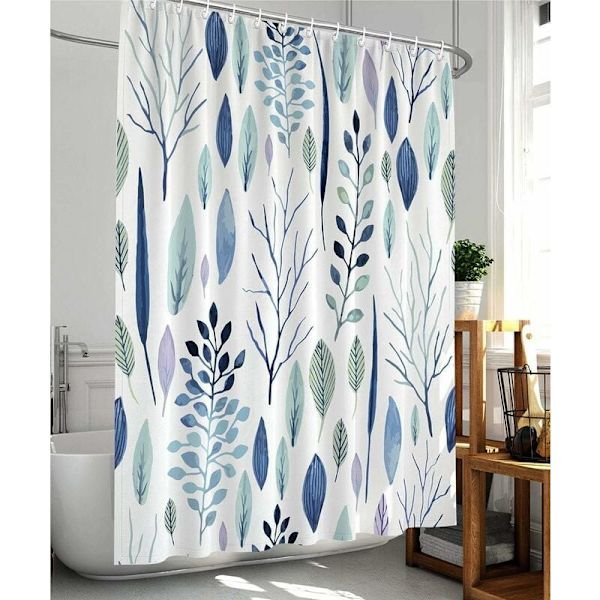 Duschdraperi - 180 x 180 cm - Vattentät - Viktad fåll - Tvättbar - Mögelbeständig - Snabbtorkande polyestertyg - Bohemisk badrumsaccessoar