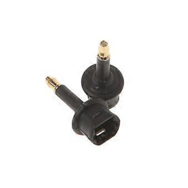 2 stk Toslink Hunn Til 3.5mm Hann Mini Audio Plugg Digital Optisk Adapter Konverter
