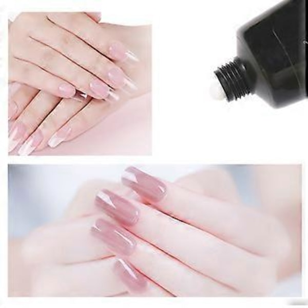 Nagelgel Set UV LED Nagelgel Set Nagel Förlängnings Kit Klar Akryl Lösnaglar Dubbeländad Nagelbandsskjutare Nagelpenna för Snabb Nagel Förlängning Salong N