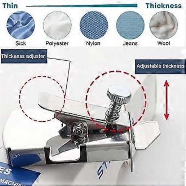 Magneettinen saumaohjain, 2 kpl magneettinen saumaohjain ompelukoneeseen + 2 kpl puolia + 4 kpl puolakoteloa
