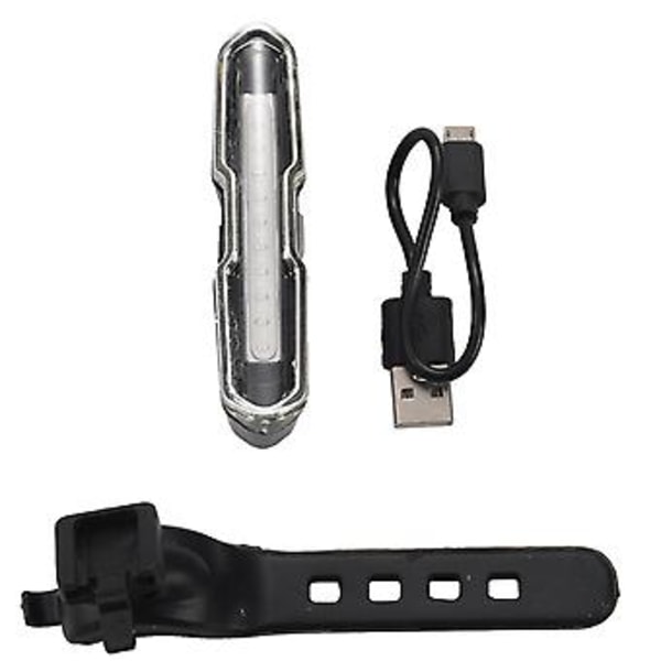 Röd LED Cykellampa USB Uppladdningsbar