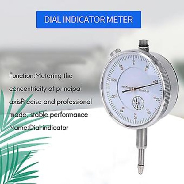 Kellotauluindikaattori 0-10mm Mittari 0,01 Resoluutio Konsentrinen
