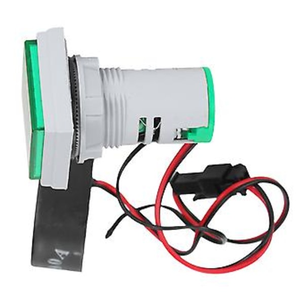 Strömsignalindikator Universell Temperatur 3-Display Fyrkantig Lampa Ljus 60~500VAC AD16‑22VATGrön