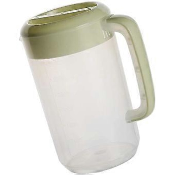 Plastkanne med håndtak, brukt til varmt og kaldt vann, iste og fruktdrikker, 2,5L (Grønn)