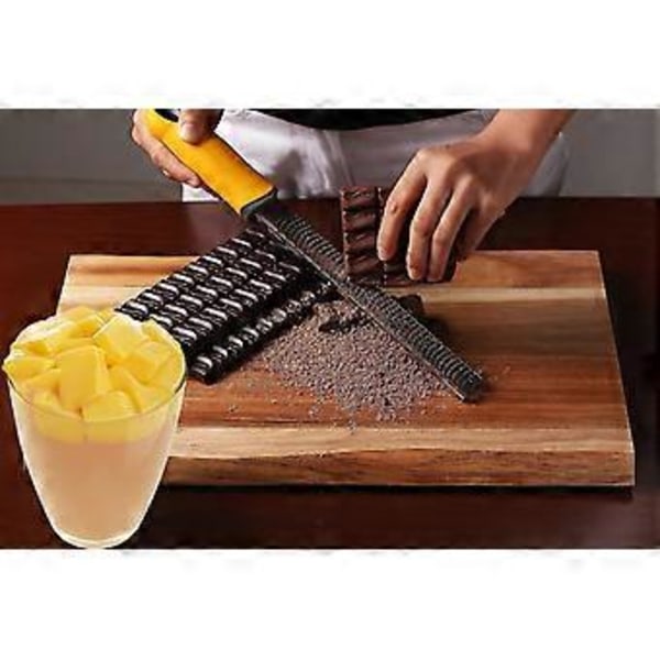 Citrus Citron Zester & Ostehøvl - Parmesanost, Citron, Ingefær, Hvidløg, Muskatnød, Chokolade, Grøntsager, Frugter - Knivskarpt Rustfrit Stål Blad