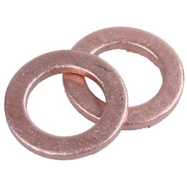 50 stk. kobber knuse skive flad tætningsring fitting 6mm X 10mm X 1mm