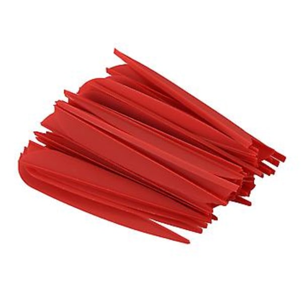 Piler Fjær 4 Tommer Fletng For Diy Bueskyting Piler 50 Pakke(rød)