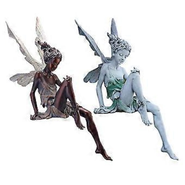 Harpiks Håndverk, Blomsterfe Hage Ornamenter, Turek Sittende Fe Statue