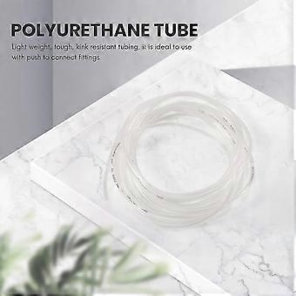 Transparent 4 Meter 13.1ft 4mm X 2.5mm Pneumatisk Polyuretan Slang Tub