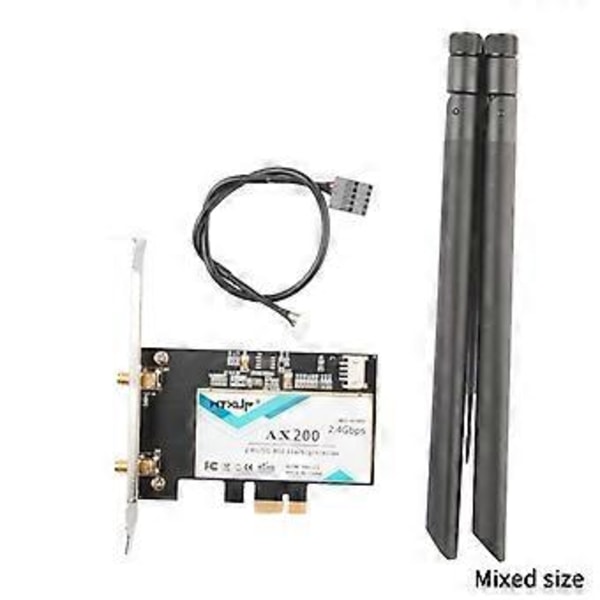 3000Mbps WiFi 6 forIntelAX200 PCIe Trådløst Netværkskort DualBand 2.4G/5Ghz AX200NGW BT5.0 Til Window10 Desktop PC
