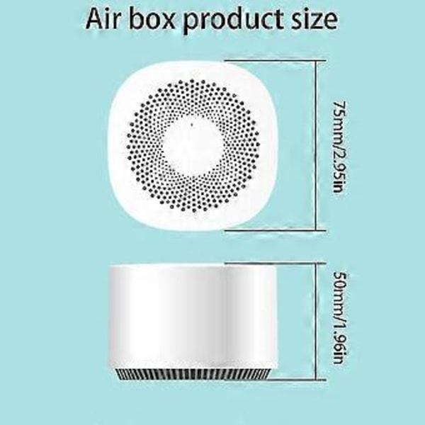 Digital CO2-måler Gassdetektor CO2-sensor Luftkvalitetsmonitor Formaldehyd TVOC Karbondioksid Trådløs App Luftanalysator