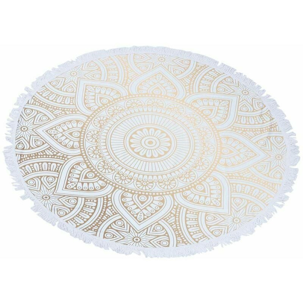 Nopea kuivuva pyöreä rantapyyhe, abstrakti kuvio mandala rantapyyhe, joogamatto, suihkupyyhe, kylpypyyhe