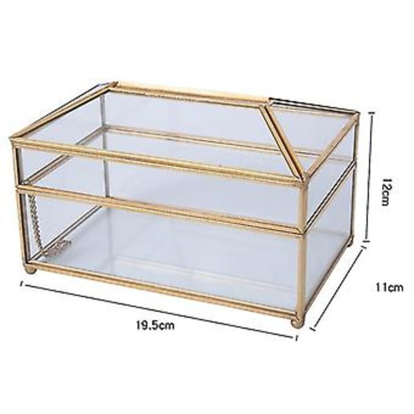 Praktisk Glas Tissue Box Glas Smink Tissue Stor Box För B