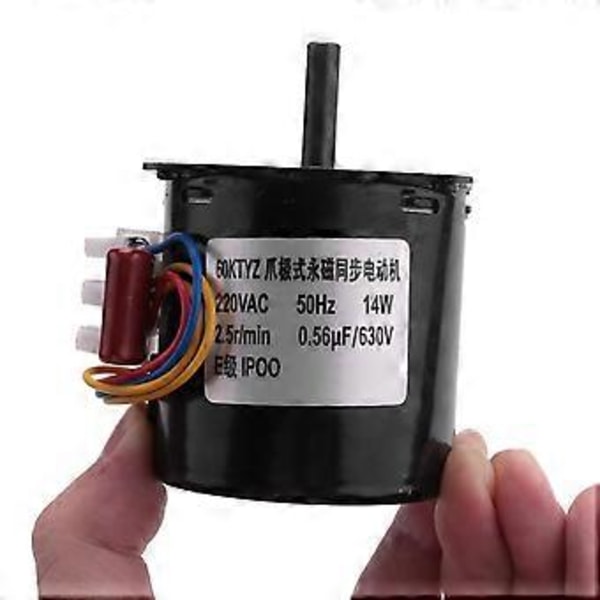 220V AC Synkroninen Vaihdemoottori 60KTYZ 60-KTYZ Pysyvä Magneetti Synkroninen Vaihdemoottori 220V 2.5 Rpm