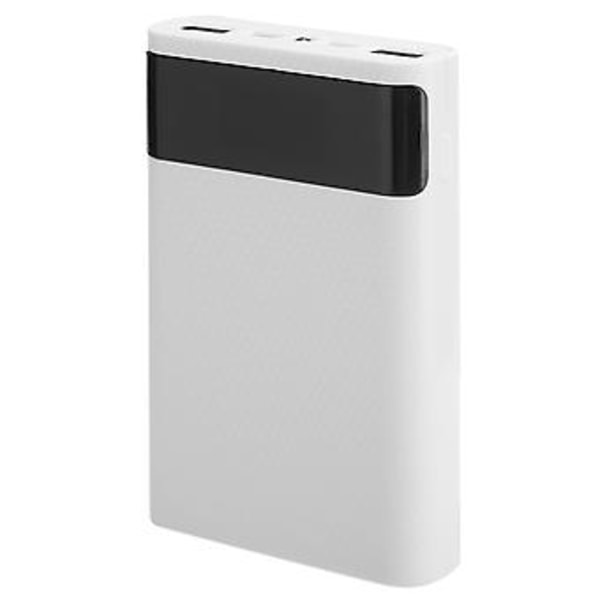KA4 Högkvalitativ ABS 4 X 18650 Portabel DIY Normal Batterilåda Ingen Svetsning Mobil Power Case Kit för Laddning blanc