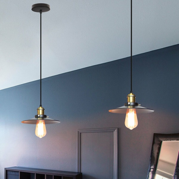 Moderne loftslampe i metal - justerbar nordisk stil pendel til bar cafe