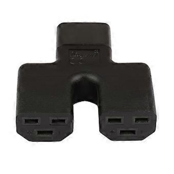 IEC320 C14 Hane till Dubbel C21 Hona Y-typ Splitter Förlängningsadapter