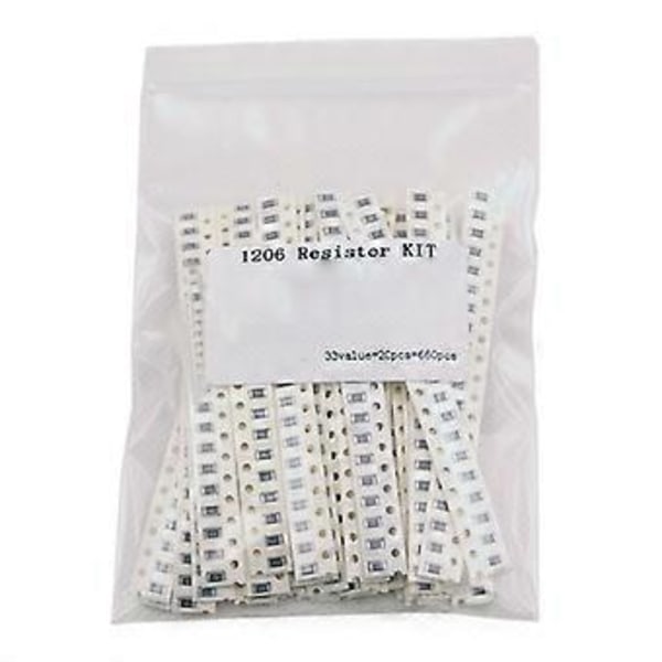 660 stk. Chip Modstandssæt 3R3/5R1/10R/22R/47R til DIY Kredsløbsdesign og Reparation