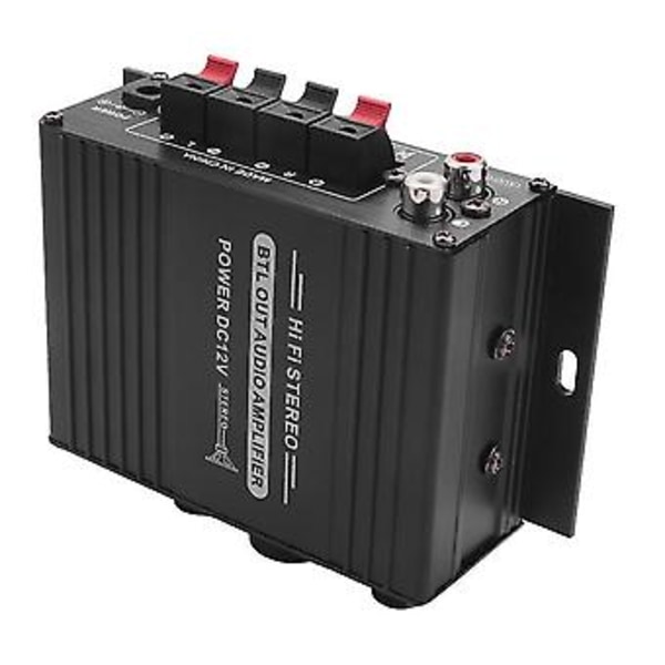 12v Mini Audio Bilforstærker Digital Audio Receiver Forstærker Dobbelt Kanal 20w+20w Diskant Lydstyrkekontrol