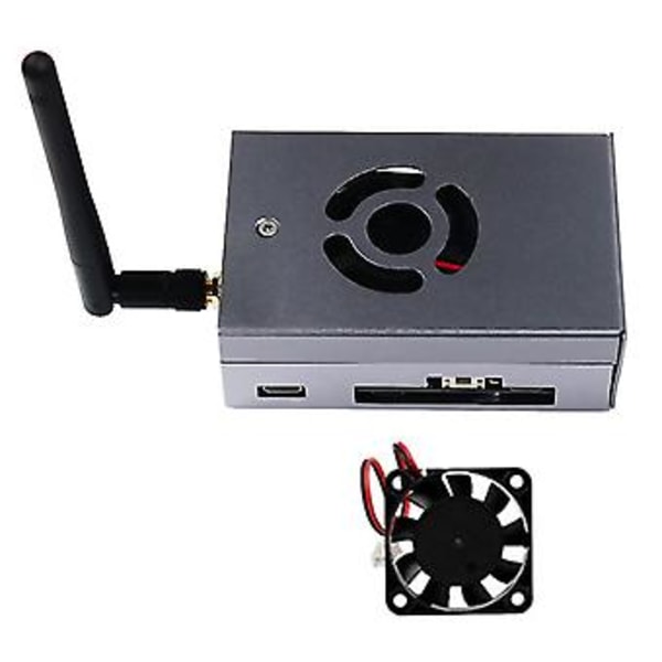 Til Rising X3 Pi Udviklingskort Kabinet Hovedkontrol Chassis Med Køleventilator Med Antenne Støvtæt