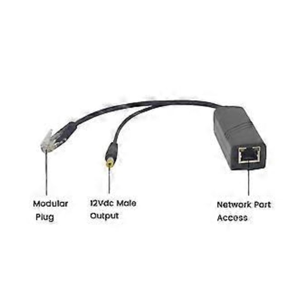 100m Poe Splitter 12v 1a Ieee 802.3af 1.5kv Isolasjonsbeskyttelse Nettverkskontornettverk