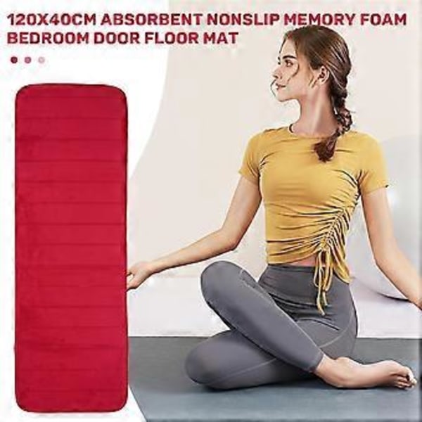 120x40cm Imukykyinen Liukumaton Memory Foam Keittiön Makuuhuoneen Oven Lattiamatto Matto Viininpunainen