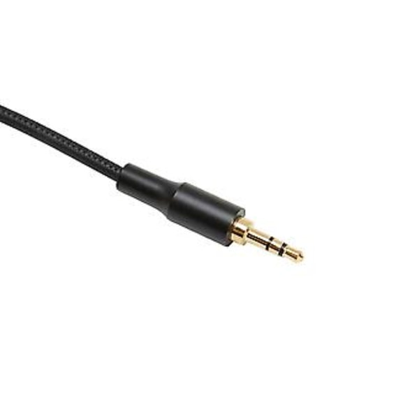 3,5 mm:n uros-urosäänikaapeli, ammattimainen nailonpunottu 3,5 mm:n stereokaapeli kuulokkeille, autokaiuttimille, 1 m, musta
