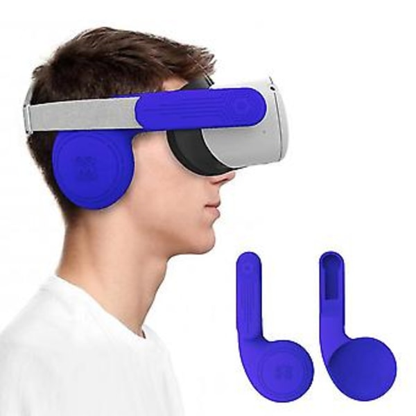 Silikone Øre til VR Headset Forbedret Lydløsning VR Tilbehør Støjreducerende Ørekopper - Blå