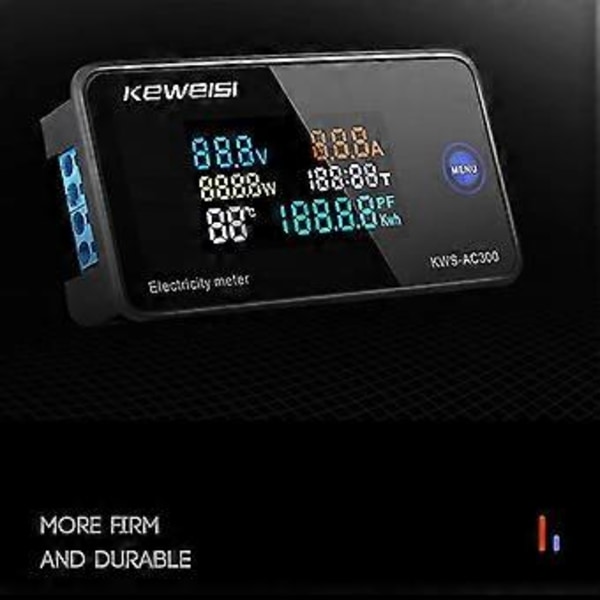 Keweisi, KWS-AC300 Digital Voltmeter AC 50-300V Spänning 45-65Hz Mätare LED Wattmeter 0-100A Detektor