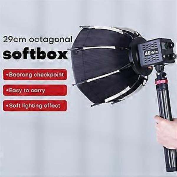 30 cm åttekantet softboks Mini Bowens-feste hurtigutløser honeycomb grid softboks for ZU60 eller M60 COB fylllys studio
