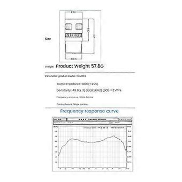 2st Professionell Dynamisk Mikrofonkärna Kapsel Ersättning Mikrofonkärna N-M881
