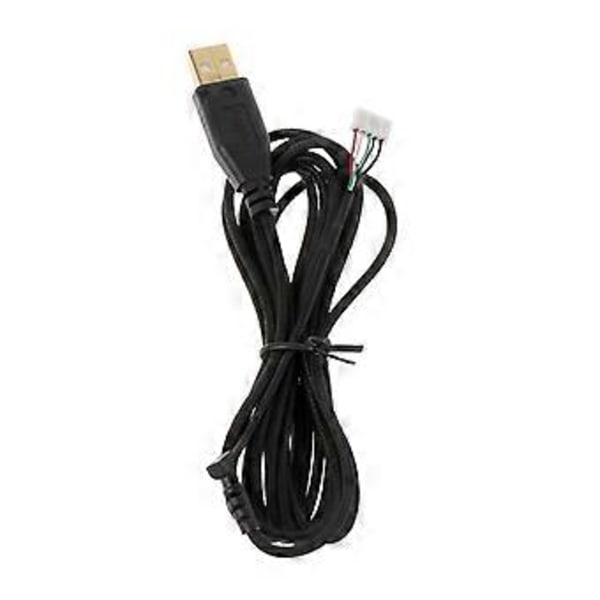 Guldpläterad Nylon USB Mus Kabel Ersättningssladd för Naga 2014 Mus