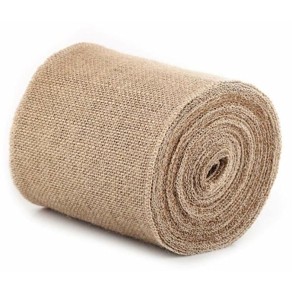 Jute Ribbon 10M Woven Rustic Hessian Jute Burlap Fabric Ribbon Table Runner Wedding Decoration(15cm)