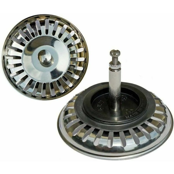 Universal basket drain 7.6 cm (Ø80 mm), Suitable for sinks with stainless steel eccentric control.