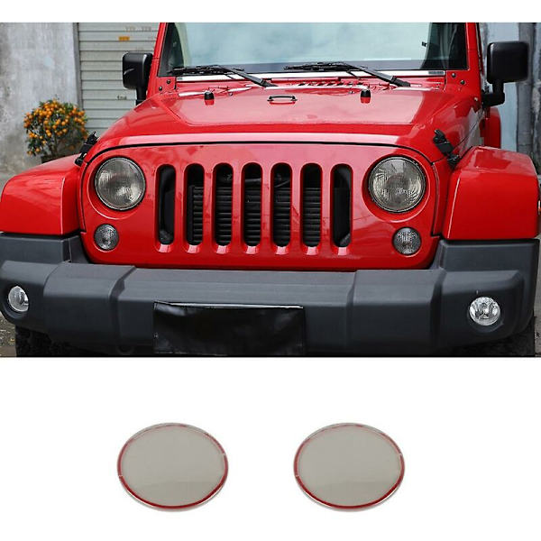 Dekoration til forlygter på bil, tilbehør til Wrangler Jk 2007-2017, ABS, røget sort