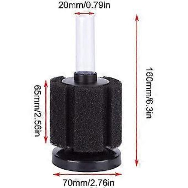 Luftpumpe Svampfilter Akvariefilter Biokjemisk Bomullsfilter (santanxing)