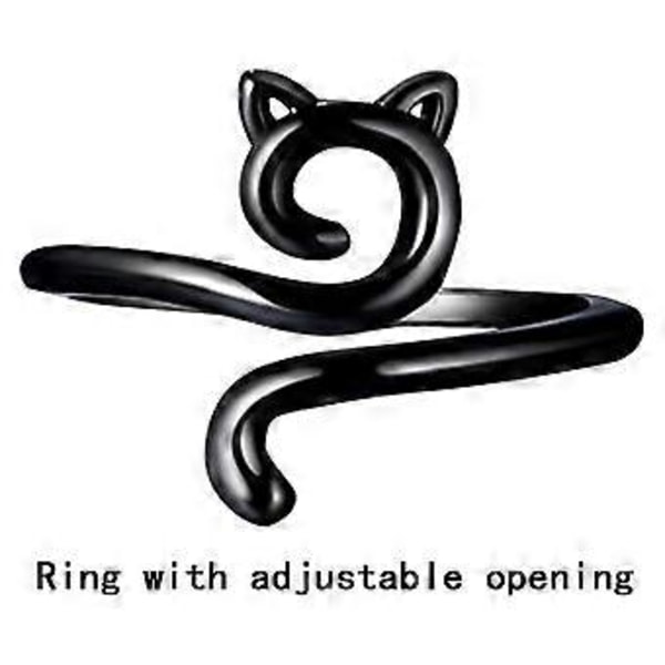 30 stk. heklering for fingergarn, justerbar strikkeløkke, katteører, åpen ring, metallgarnføring, fingerholder